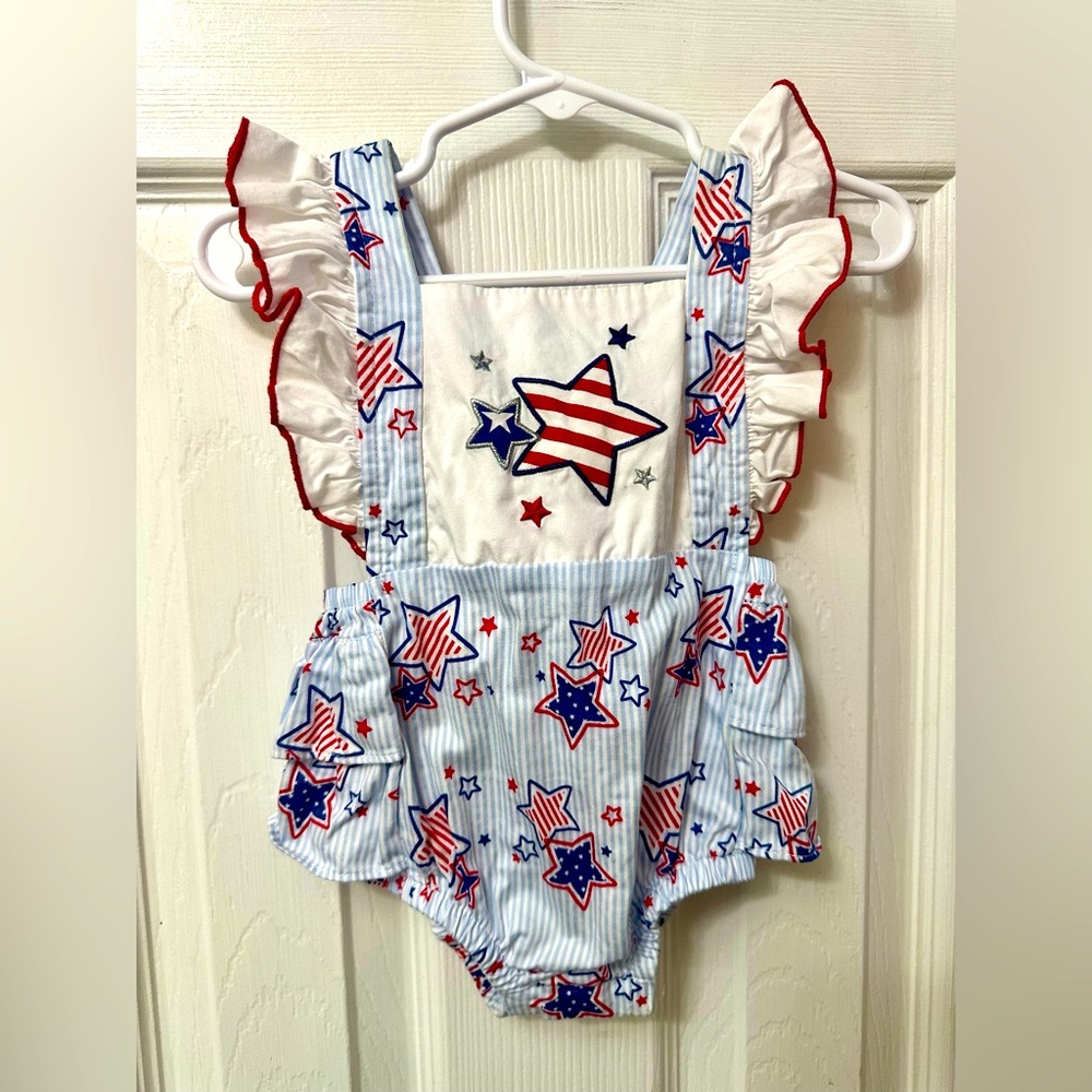 Good Lad Patriotic Bubble Romper, 12M